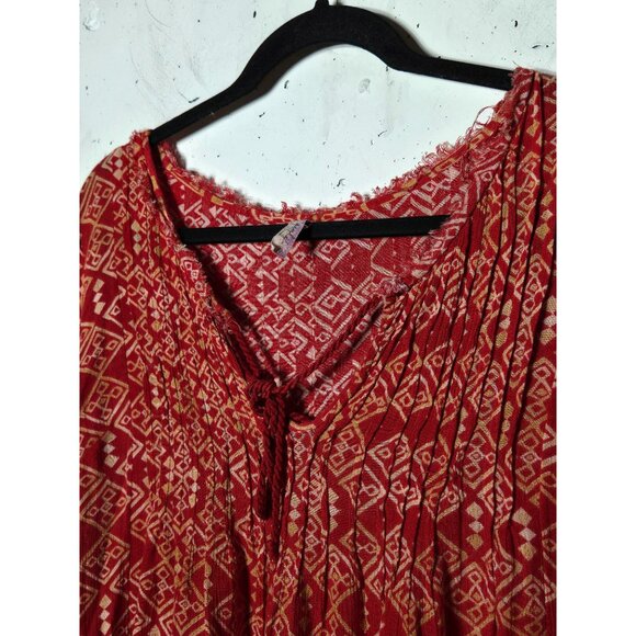 Free People Womens Marlow Pleated Pintuck Swing Dress Size Small Boho Flowy ASO - Picture 9 of 11